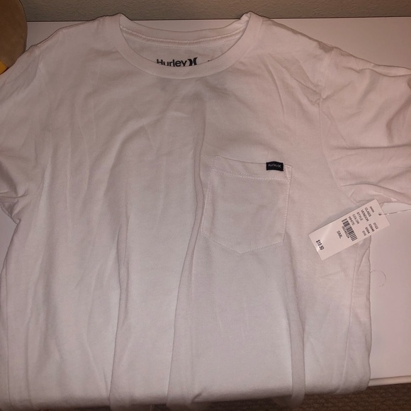 plain white pocket tee